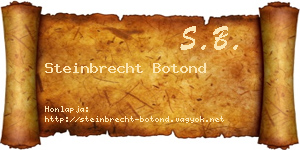 Steinbrecht Botond névjegykártya